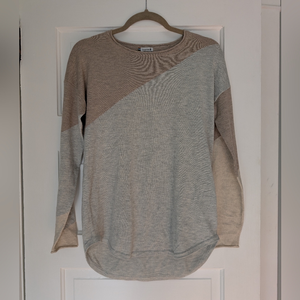 Smartwool Beige and Tan Long Sleeve Pullover Top Size S‎